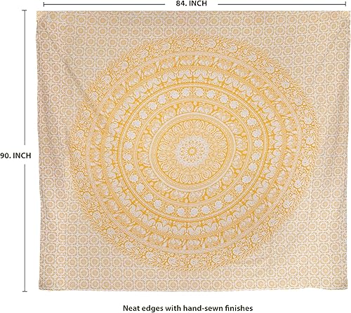 Miniatura 3 de Craft Trade Tapiz de mandala para dormitorio, diseño de mandala estético, para colgar en la pared, hippie indio, bohemio, decoración de pared para