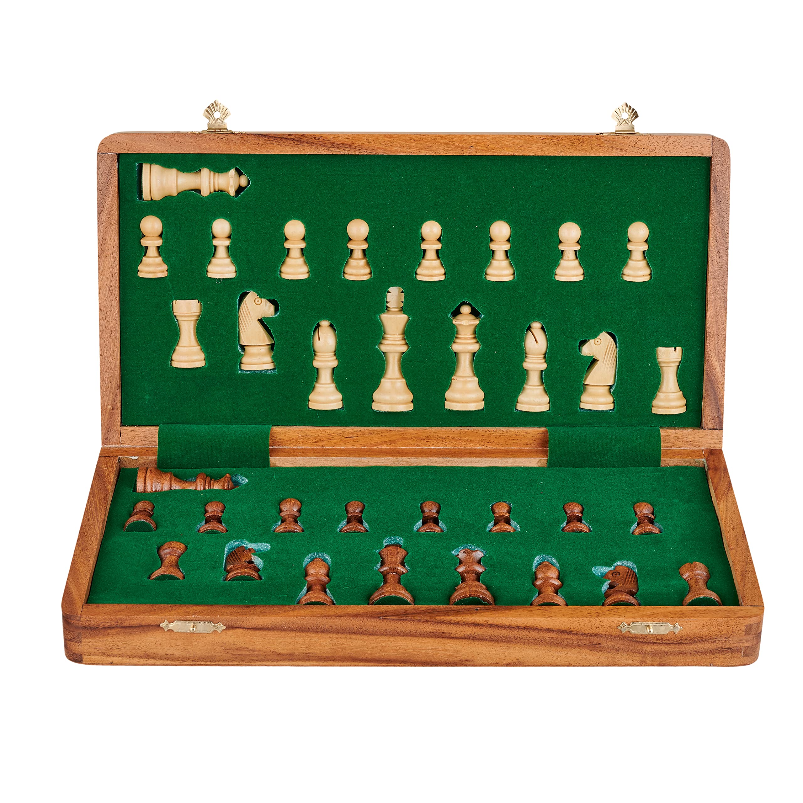 Juego de ajedrez magnético de madera grande de 14 pulgadas con almacenamiento, juego de mesa de ajedrez plegable de madera con almacenamiento de ajedrez, juego de ajedrez hecho a mano, el mejor