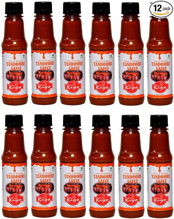 Fresh Tandoori Sauce || 100% Natural & Vegan Ingredients || No Artificial Flavours & Colours Added || Enjoy It With Noodles, Pizza, Burger & Pasta in Fresh Pantry || 210 gm Each (Pack Of 12)