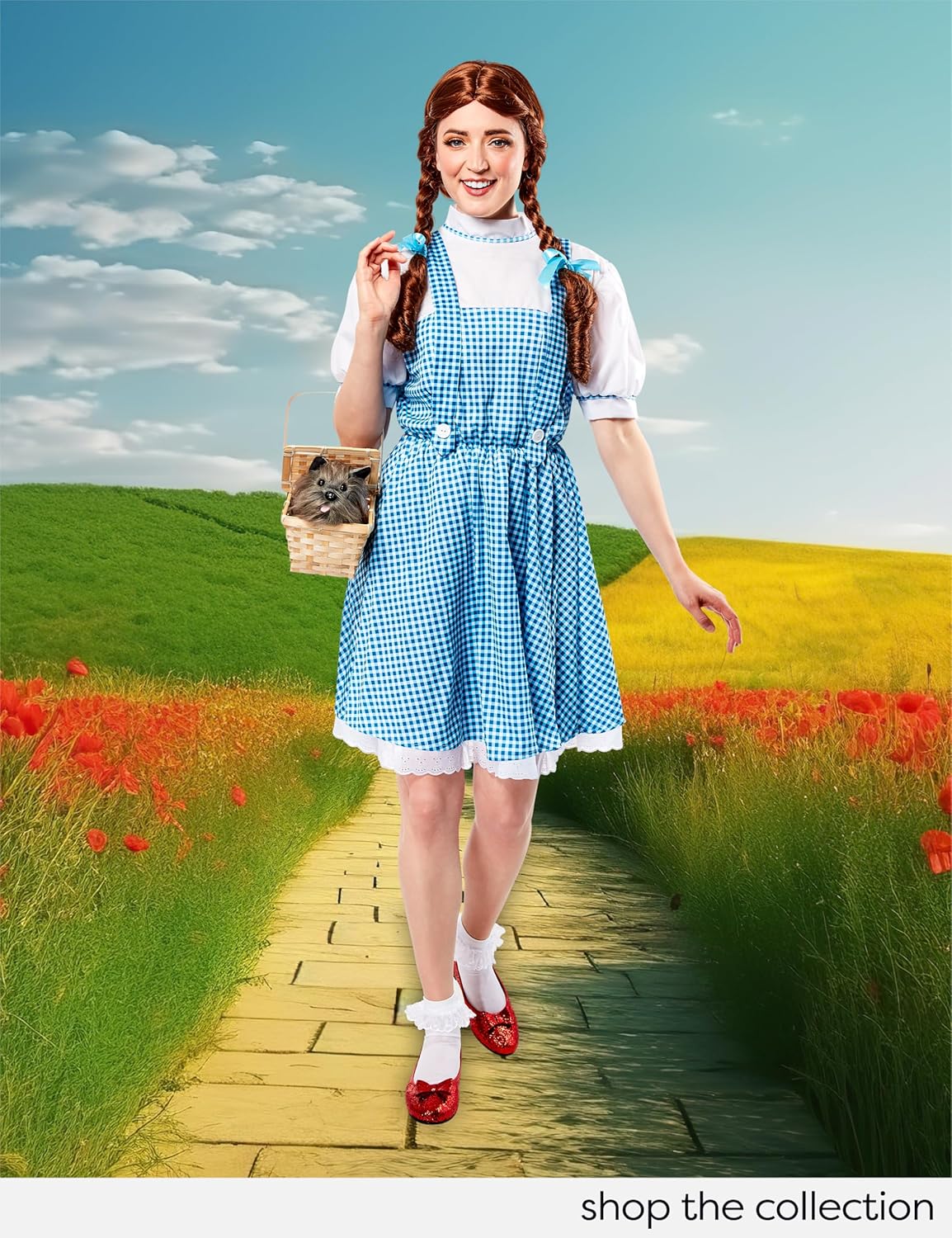 Rubies The Wizard of Oz: Dorothy Costume for Adults, Women's Standard