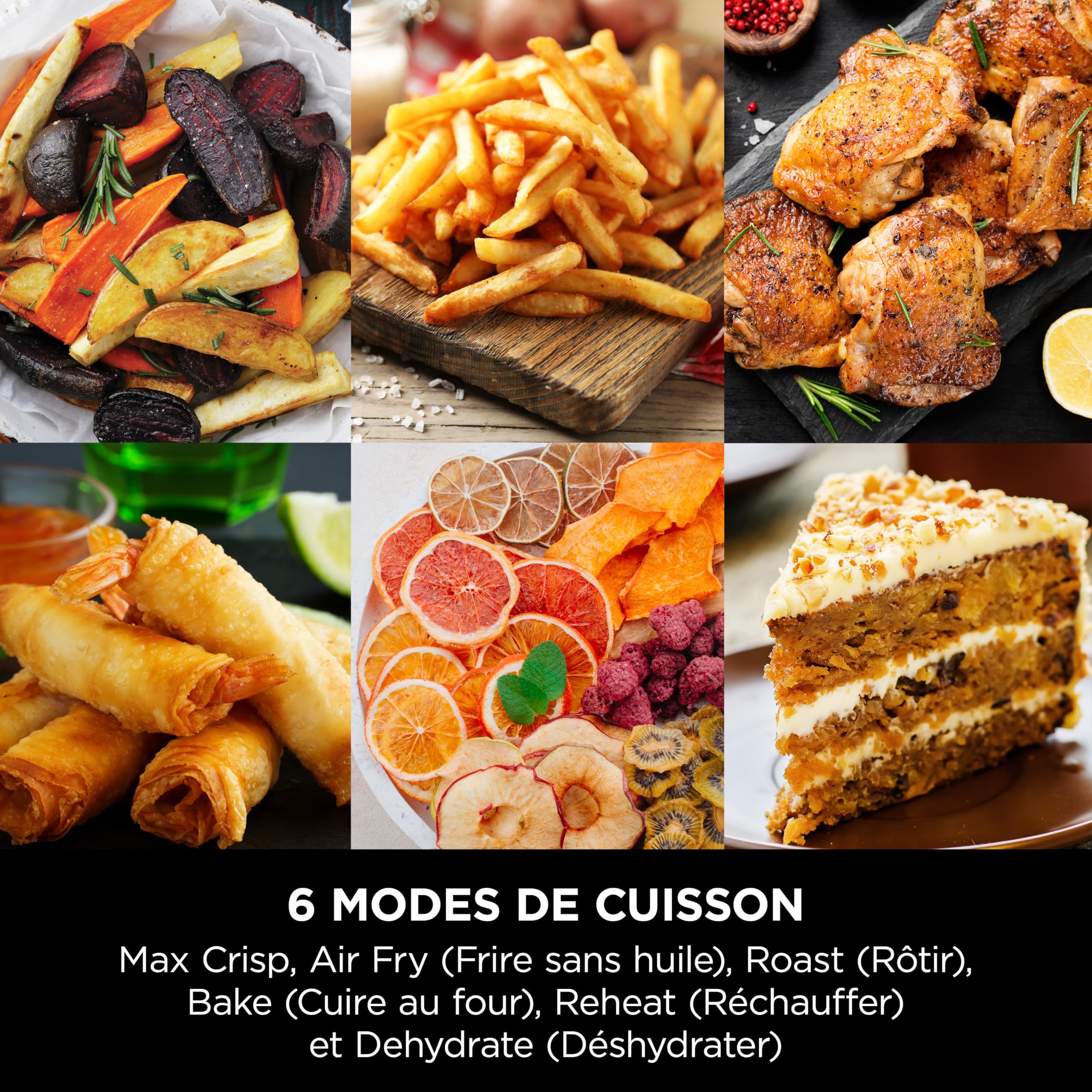 Ninja Air Fryer MAX PRO, 6.2L, sans huile, grand tiroir, rôtir AF180EUWH | cuire, frire, familial, numérique, panier et plaque de cuisson compatibles lave-vaisselle, Blanc