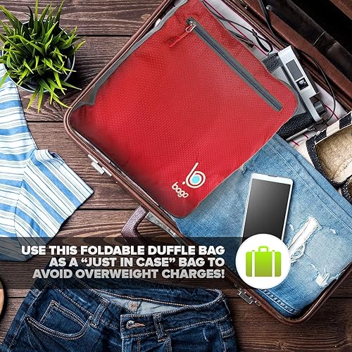 Miniatura 6 de Bago Bolsa de viaje para hombre y mujer, ligera, plegable, bolsa de lona para equipaje de 15.85 gal, 21.13 gal, y 26.42 gal (60 L, 80 L y 100 L)