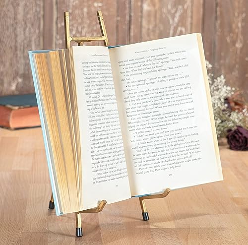 Miniatura 4 de Red Co. Soporte de placa de trípode de metal moderno de 13 pulgadas de alto y caballete de soporte de arte, color negro