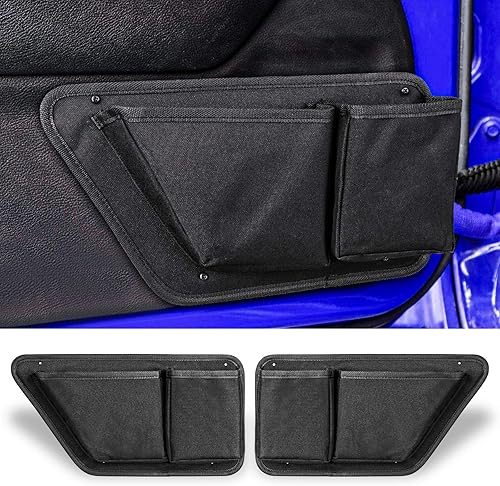 CALBEAU Caja de bolsillos de almacenamiento para puerta delantera, 2 bolsillos de almacenamiento para puerta para Jeep Wrangler JK JKU 2011-2018, CALBEAU Caja de bolsillos de almacenamiento para puerta delantera, 2 bolsillos de almacenamiento para puerta para Jeep Wrangler JK JKU 2011-2018,