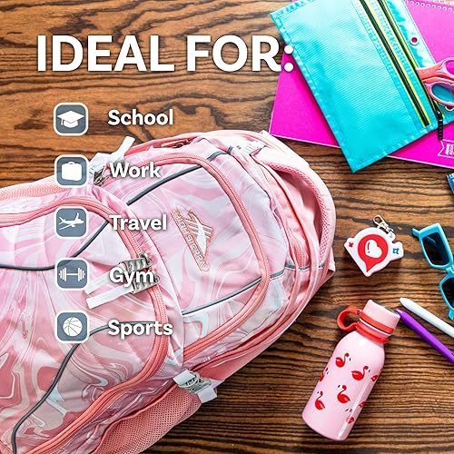 Miniatura 8 de High Sierra Mochila Swerve para laptop, Pink Marble - Bubblegum Pink, talla única , Mochila para portátil Swerve