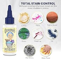 Vista 3 de Grandma's Secret Removedor de manchas de tela sin cloro, blanqueador y toxinas para ropa, elimina manchas, aceite, pintura, sangre y manchas