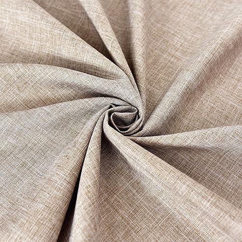 Miniatura 8 de Fitable Paquete de 2 manteles de lino sintético, ropa de mesa de tela de arpillera sintética para mesas rectangulares, manteles rústicos para