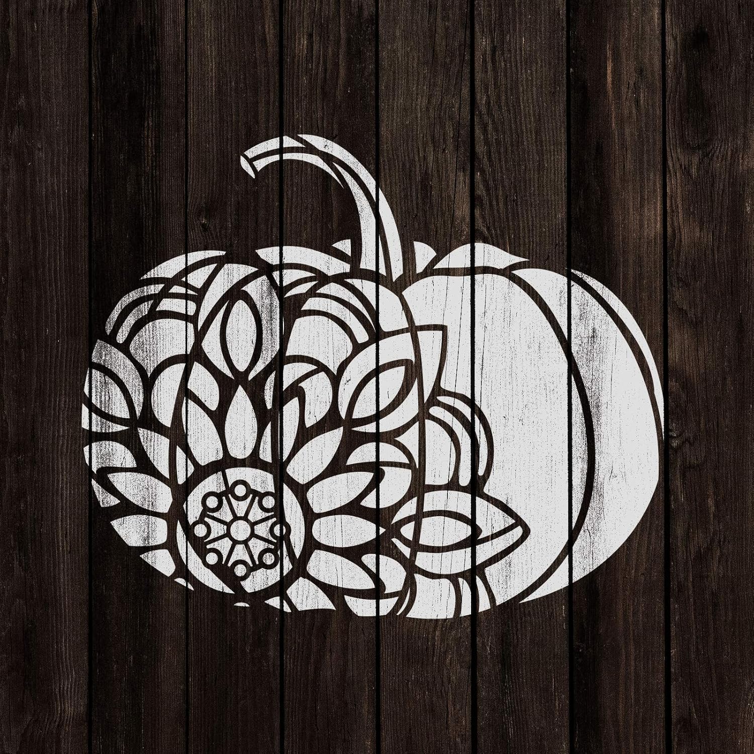 Mandala Pumpkin Stencil - Cozy Fall Scenes in Art and DIY, Stenciling