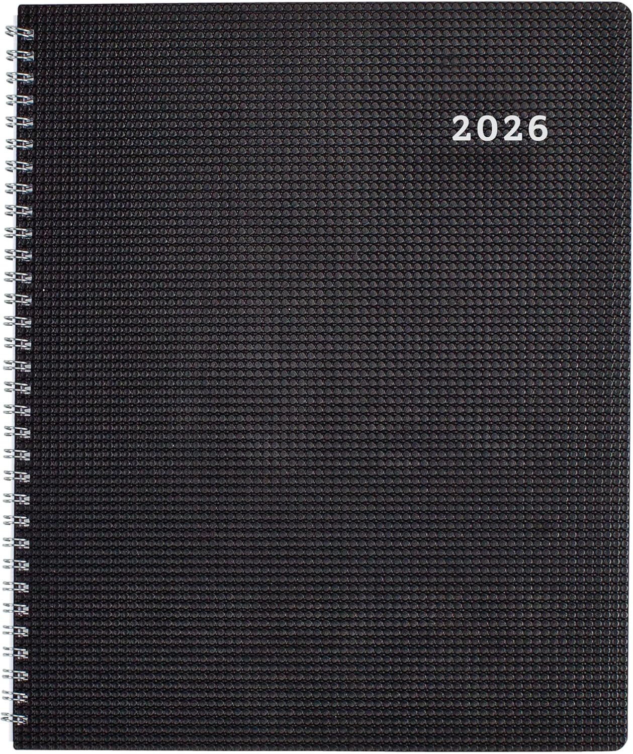Brownline® 2026 DuraFlex Weekly Planner, Appointment Book, 12 Months, January to December, Twin-Wire Binding, 11" x 8.5", Black (CB950V.BLK-26)