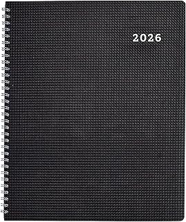 Brownline® 2026 DuraFlex Monthly Planner, 14 Months, December 2025 to January 2027, Twin-Wire Binding, 11" x 8.5", Black (CB1262V.BLK-26)