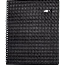 Brownline 2026 DuraFlex Monthly Planner, 14 Months, December 2025 to January 2027, Twin-Wire Binding, 11" x 8.5", Black CB1262V.BLK-26