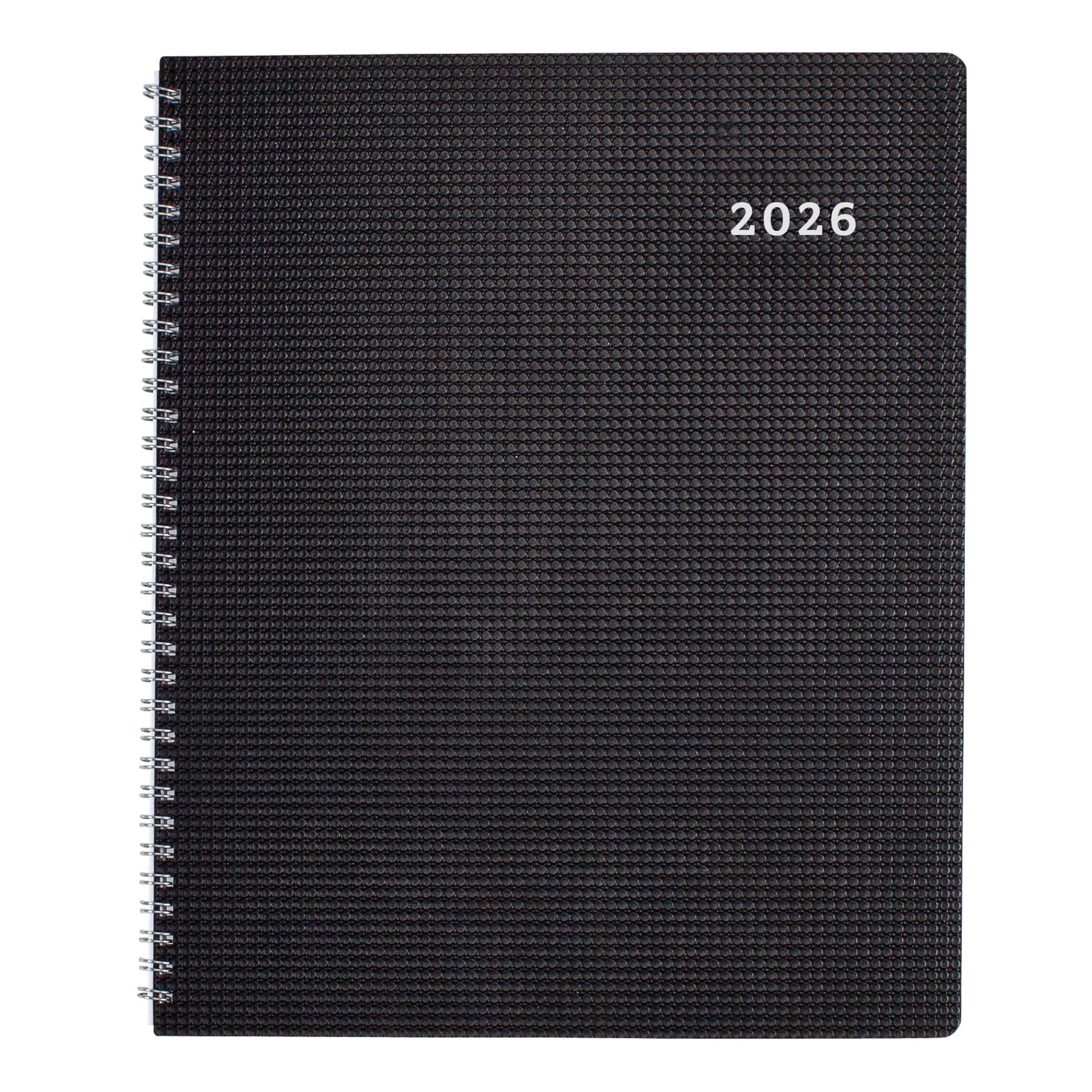 Brownline® 2026 DuraFlex Weekly Planner, Appointment Book, 12 Months, January to December, Twin-Wire Binding, 11" x 8.5", Black (CB950V.BLK-26)