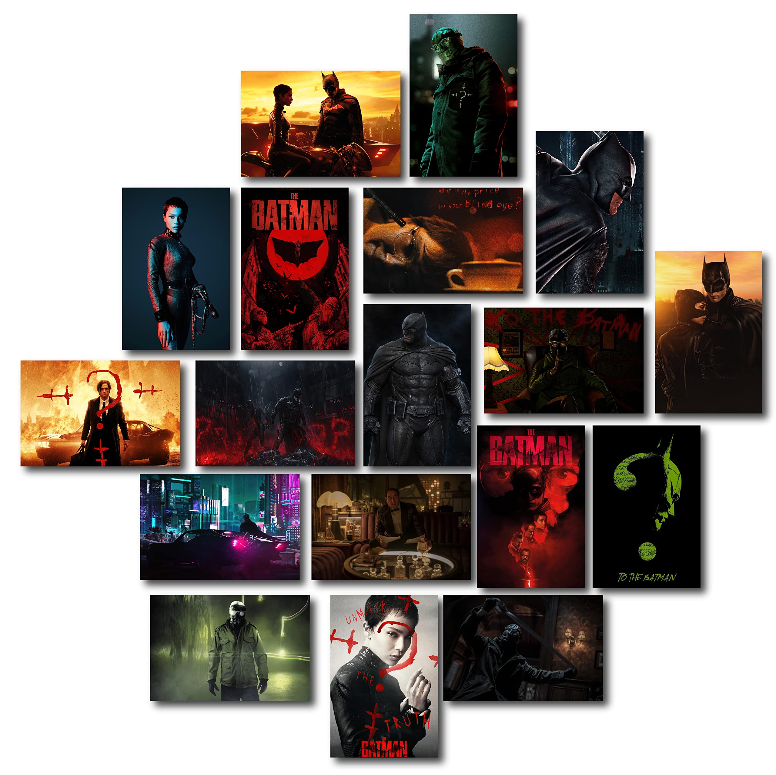 Anbhudan -DELIVER THE SMILE|BATMAN -WALL DECOR | PACK OF 18 wall collage kit |DC wall poster 6 * 4 inches |DC Superhero Batman Superman Joker