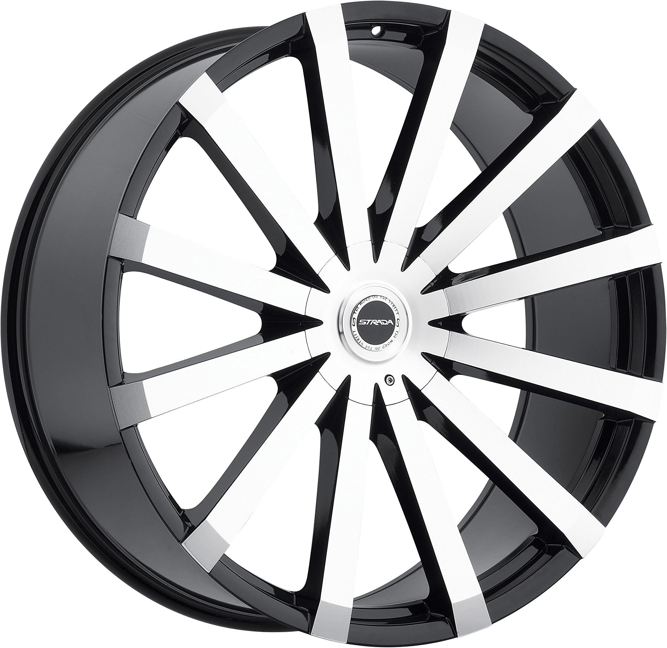 20" Inch Strada Gabbia Black Machine Wheels Rims Only | Set of 4 | Fits Audi Mercedes BMW Infiniti Dodge Cadillac Chevy Ford Lexus Tesla Nissan Hyundai