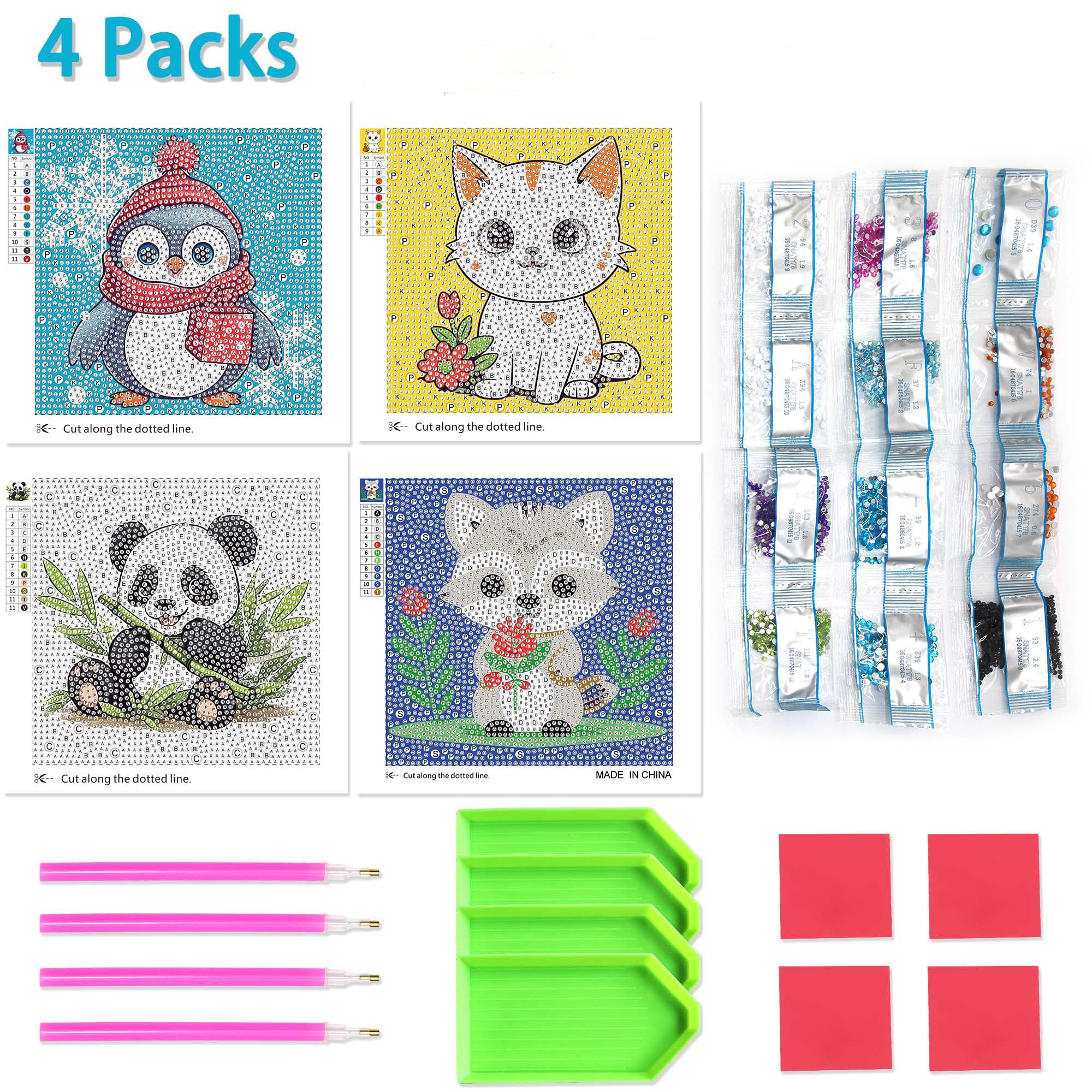 Amazon.co.jp: Libfx ダイヤモンドアートキット 子供用 4ピース