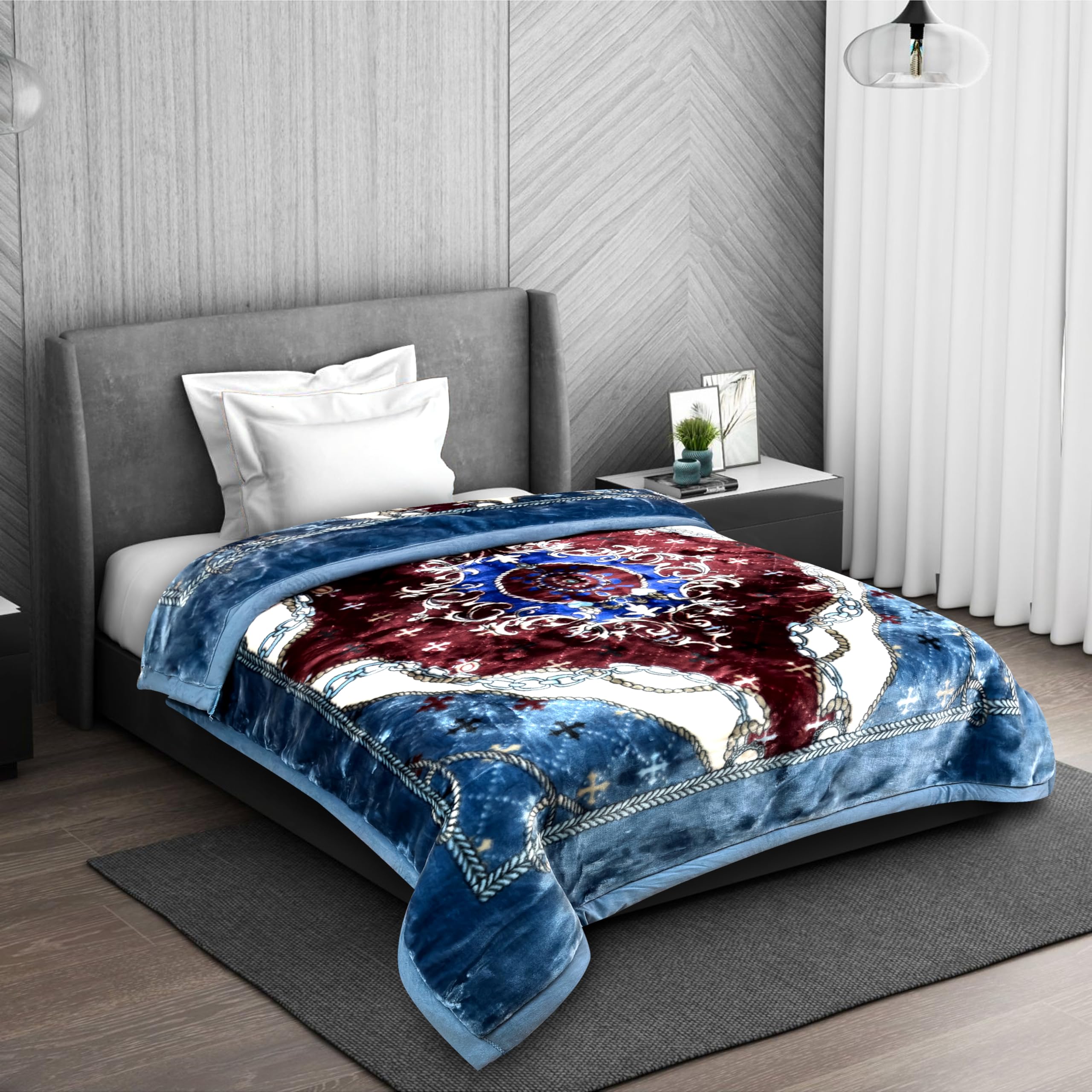 Signature Super Soft Double Layered Blanket for Extreme Winters(1100 GSM) (Single Bed, Alarm Snoozer-Bluezzr) (B0DDHSWSBP) Amazon Price History, Amazon Price Tracker