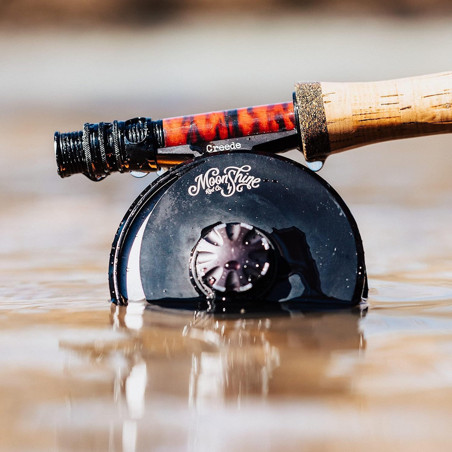 Moonshine Rod Co. The Creede Fly Fishing Reel. Fully Machined Large Arbor with Sealed Carbon Disk Drag