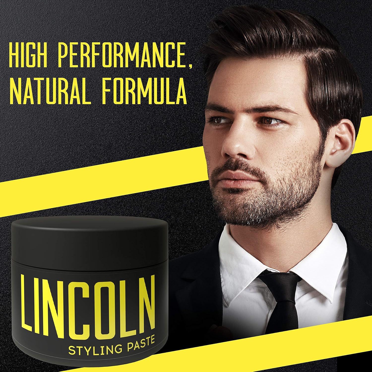 LINCOLN Hair Putty For Men Natural Mens Hair Paste For A Strong Hold