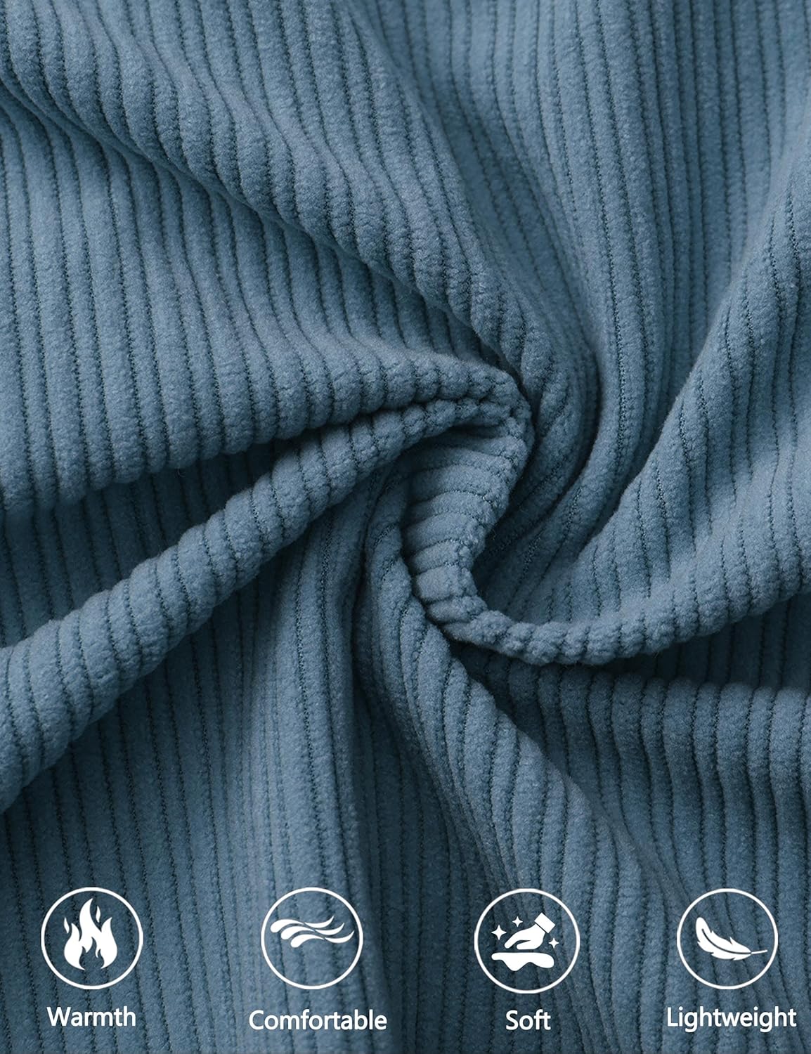 Men's Corduroy Shirt Jacket Casual Long Sleeve Button Down Shirts Lightweight Shacket Overshirts with Pockets - Image 6