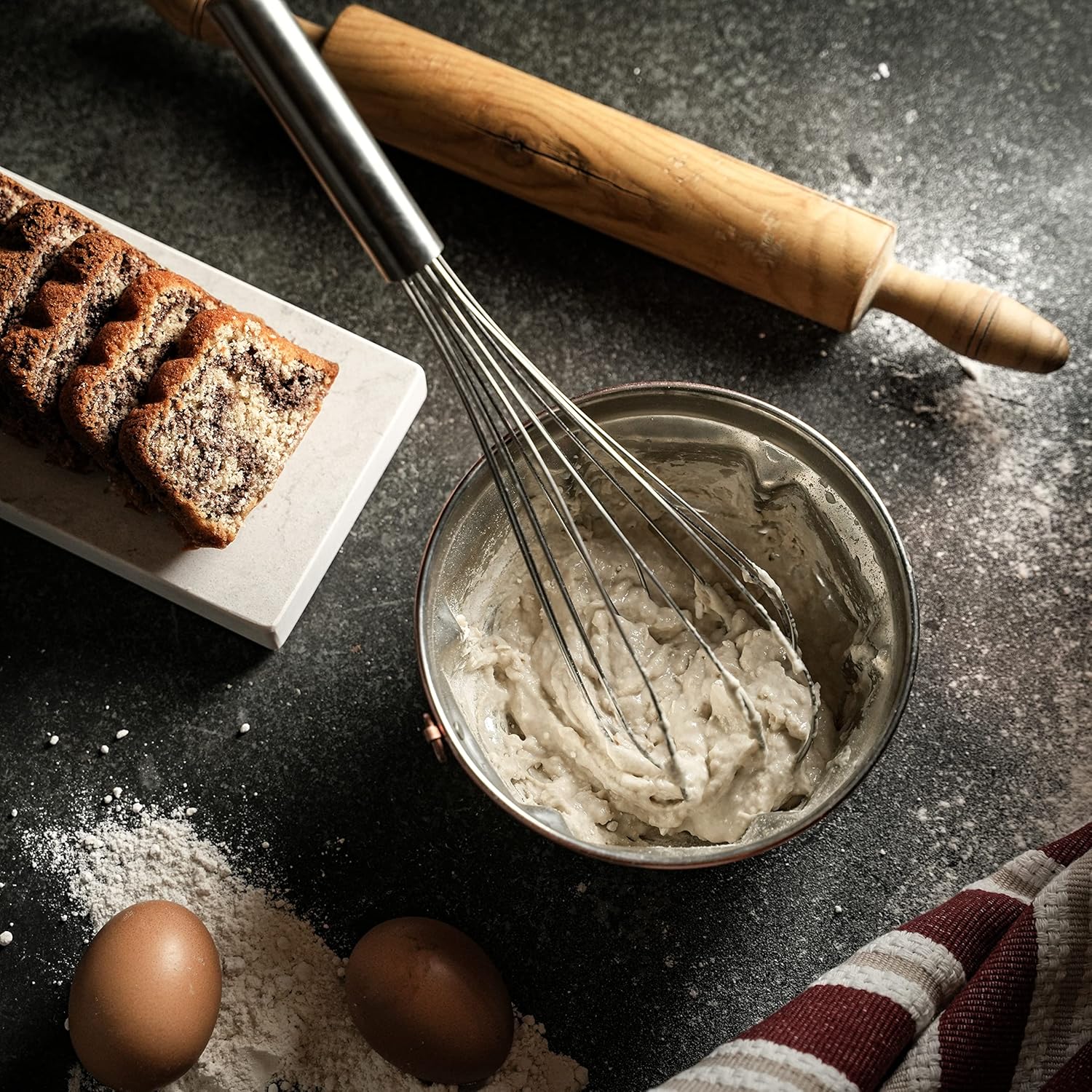 Hakart Handcrafted 5 Inch Copper Cake Mold - Small Nonstick Bundt Pan, Gifts for Mom, Handmade Round Pan
