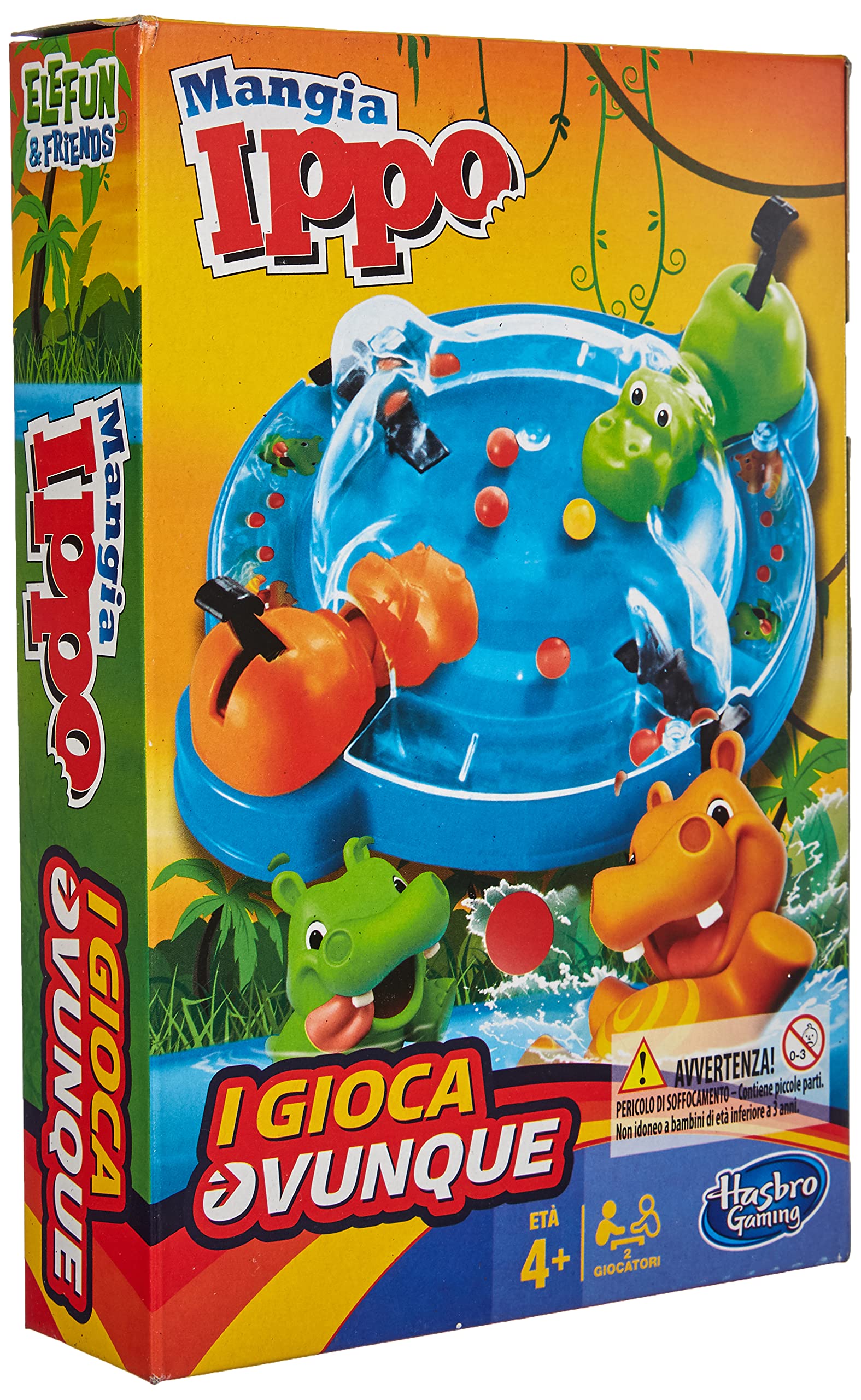 Hasbro Gaming, Mangia Ippo Travel, Gioco in Scatola, 4+