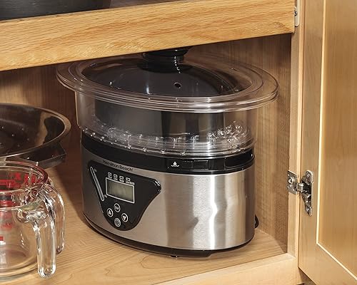 Miniatura 10 de Hamilton Beach Vaporizador digital de alimentos para una cocción rápida y saludable con cuencos apilables de dos niveles para verduras y mariscos