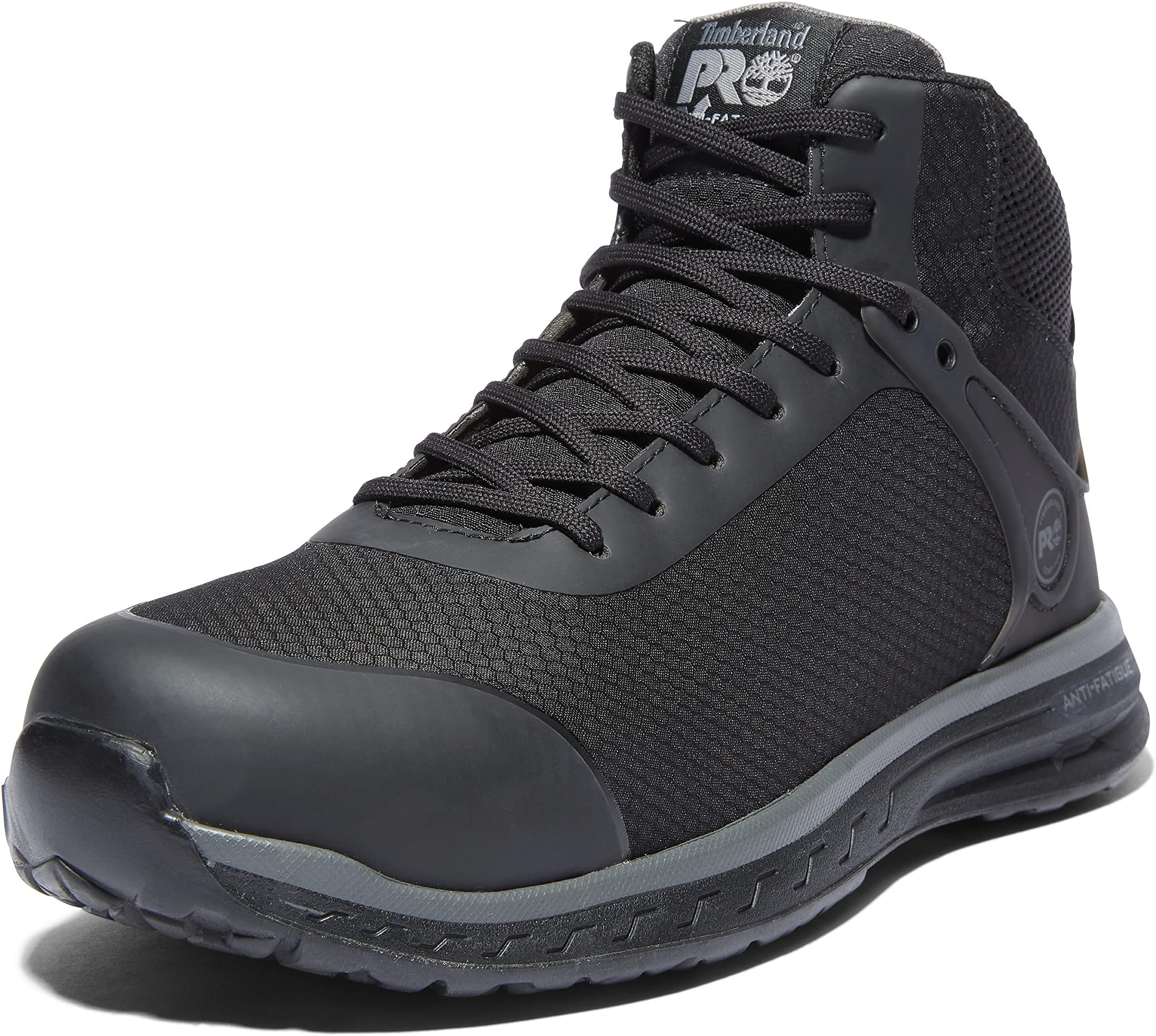 Timberland PRO Drivetrain Mid Composite Safety Toe Static Dissipative Athletic mens Athletic Leather Work Boot