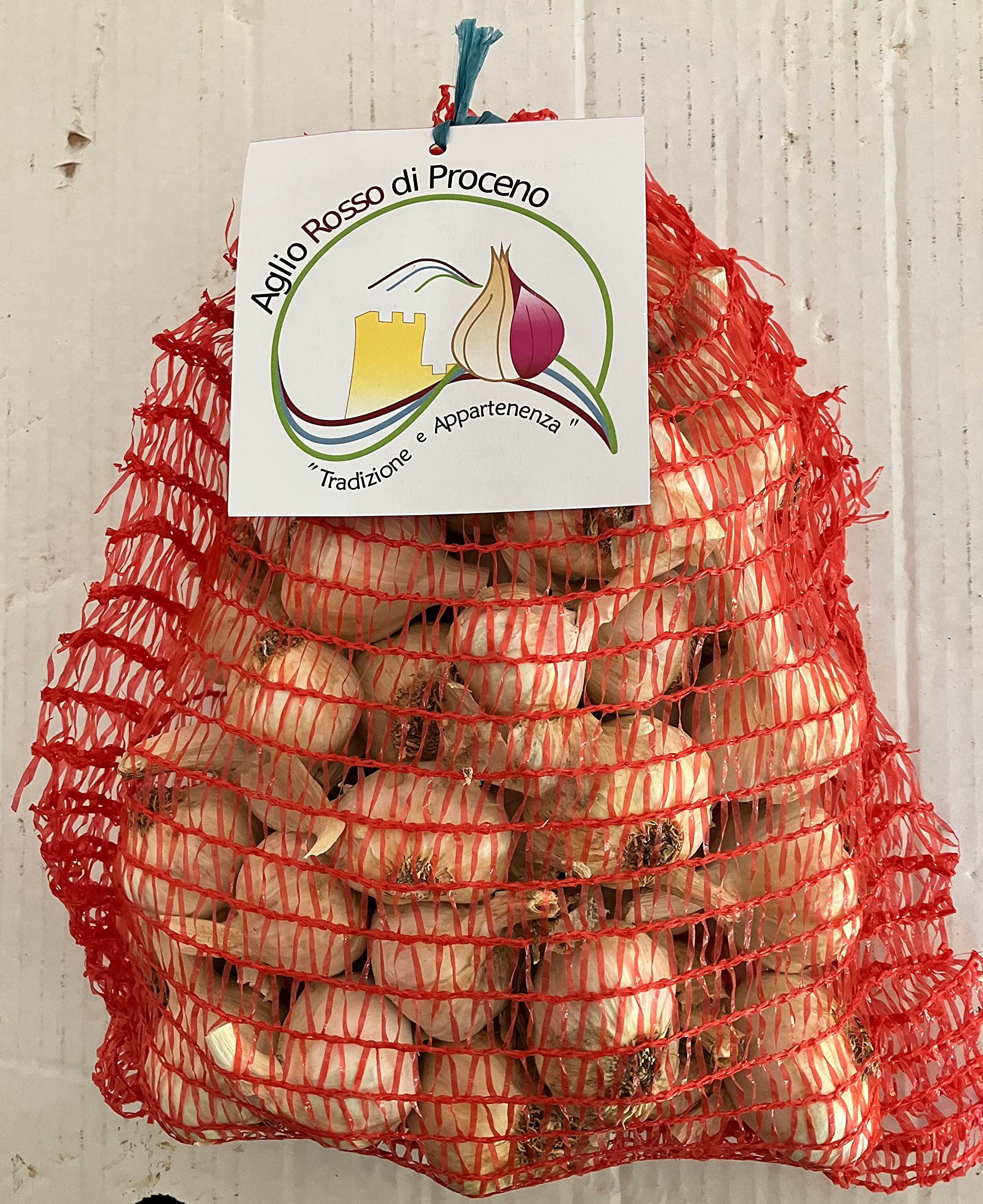 Aglio Rosso di Proceno - 1 conf. da 0,5 kg in teste sfuse di calibro piccolo - Nostra Produzione