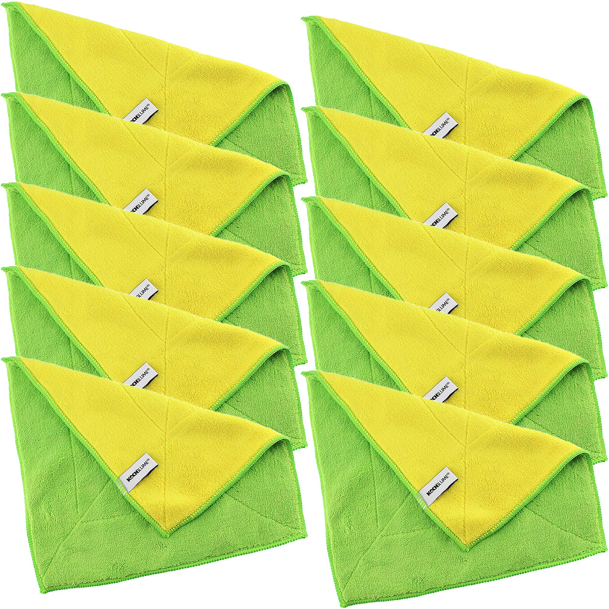 Kochblume Set Di 4 Panni In Microfibra 30x30 Cm - Assorbenti E Senza Pelucchi - Antracite, Tortora, Oliva, Rosa Antico