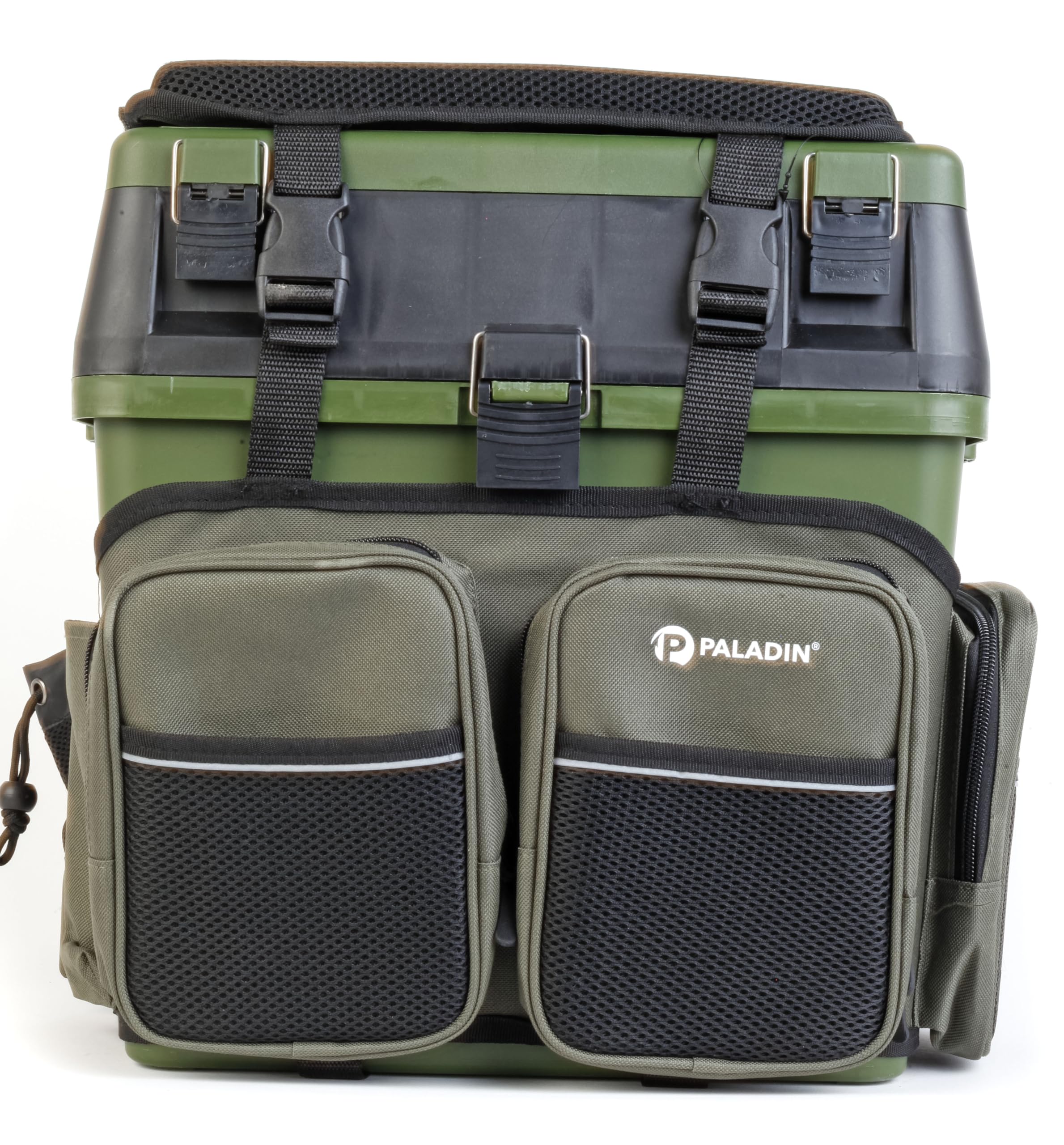 Paladin Rucksackbox Power mit Sitzfunktion Angelkoffer Rucksack-Angeltasche Anglerstuhl