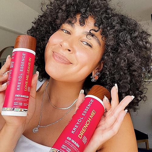 Miniatura 4 de Kreyol Essence - 8 oz Moringa Styling Drench Me Co-Wash, acondicionador de limpieza, moringa haitiana de coco papaya, cuidado del cabello