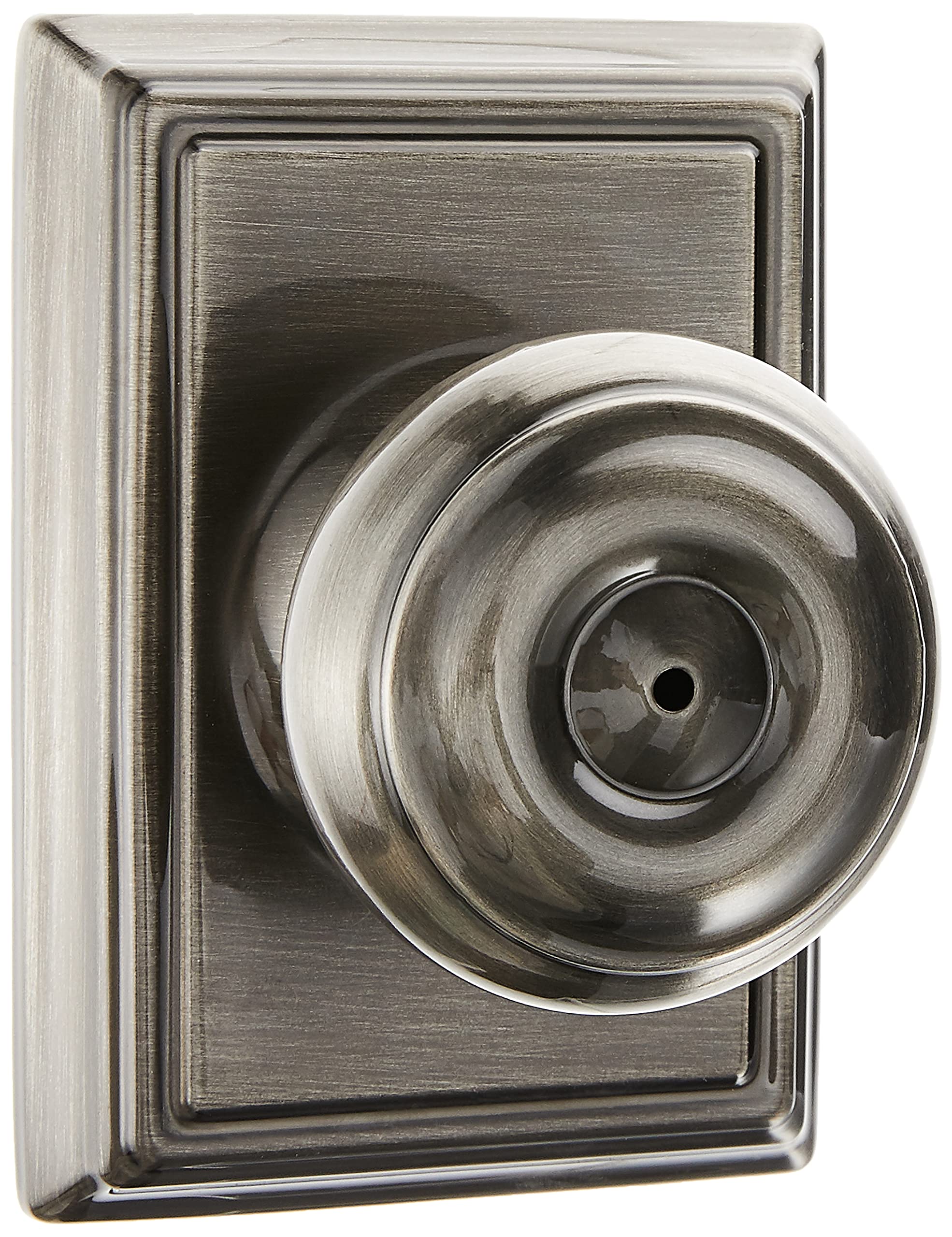 SCHLAGE Georgian Bed/Bath Privacy Door Handle with Lock, Antique Pewter