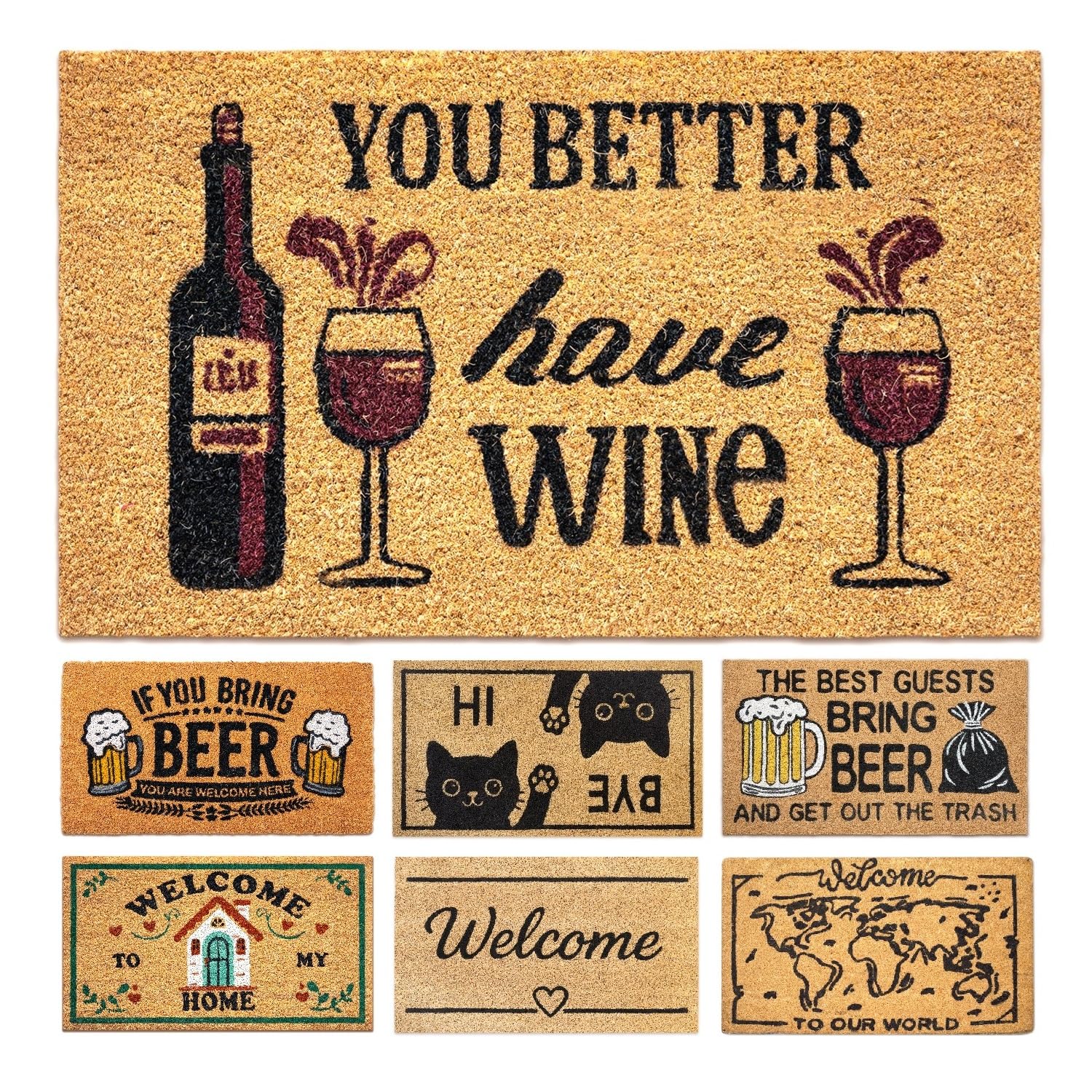 Wycieraczka Kokosowa Zabawna - You Better Have Wine - 40 x 70 cm - Wycieraczka Zewnętrzna