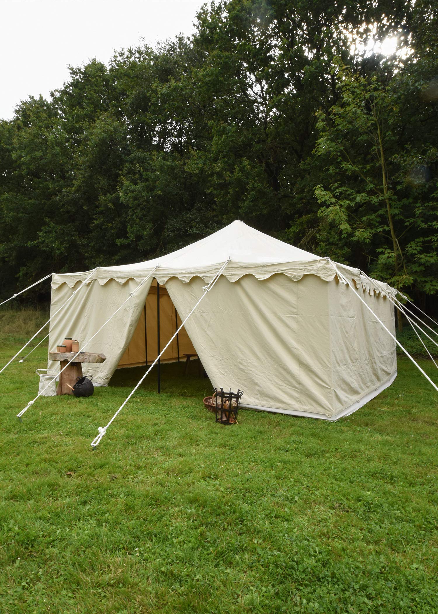 Battle-Merchant Herold Tente de chevalier 5 x 5 m 425 GMS Naturel