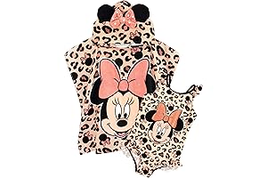 Adorably Cute Minnie Mouse Swimsuit & Hooded Towel Combo for Toddler Girls