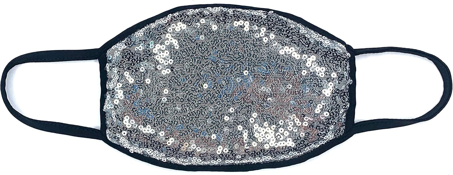 Sequin Face Cloth Cover for Adults, Multifunctional Reusable Face Scarf