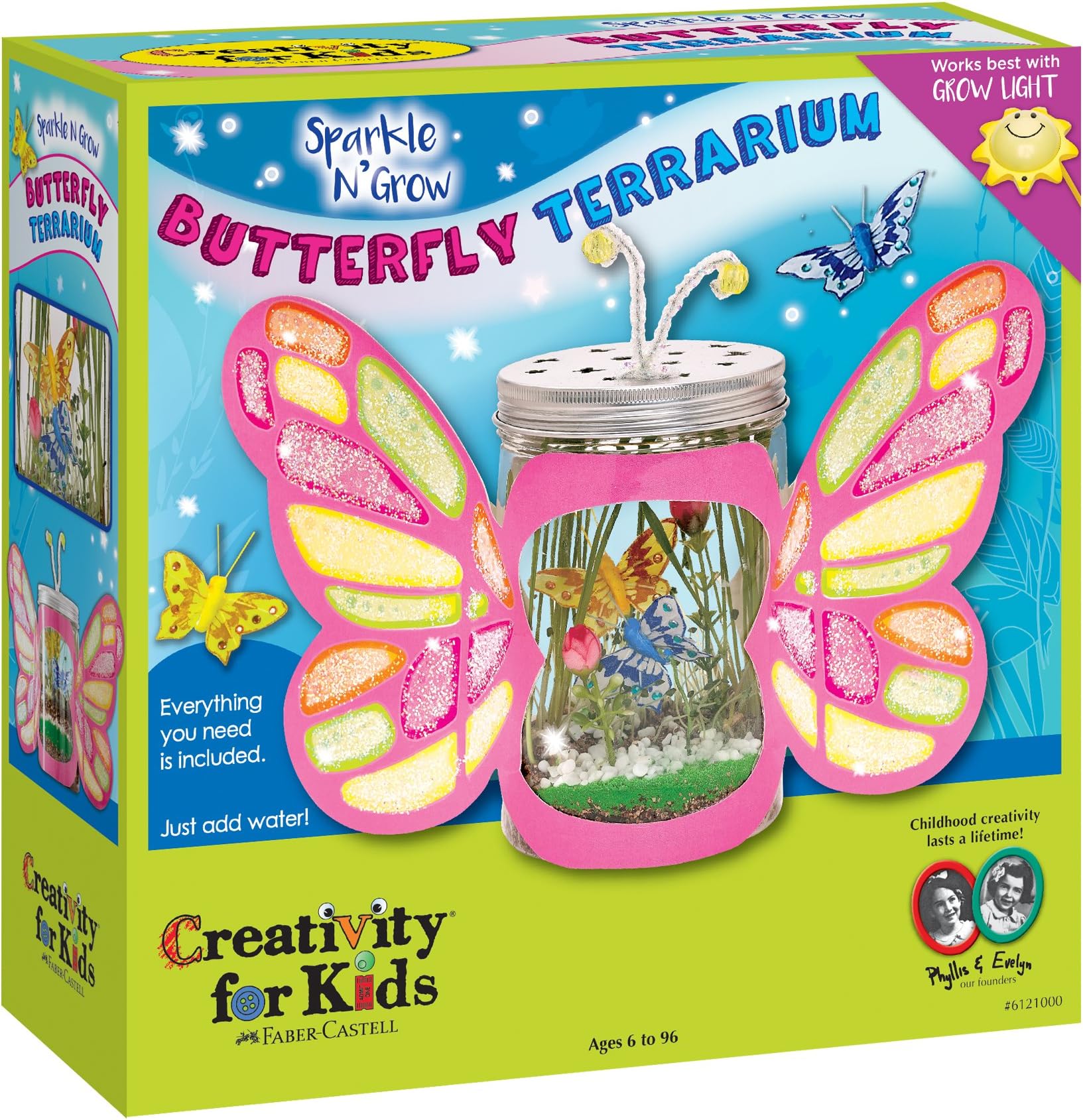 Creativity Sparkle N'Grow Butterfly Terrarium for Kids