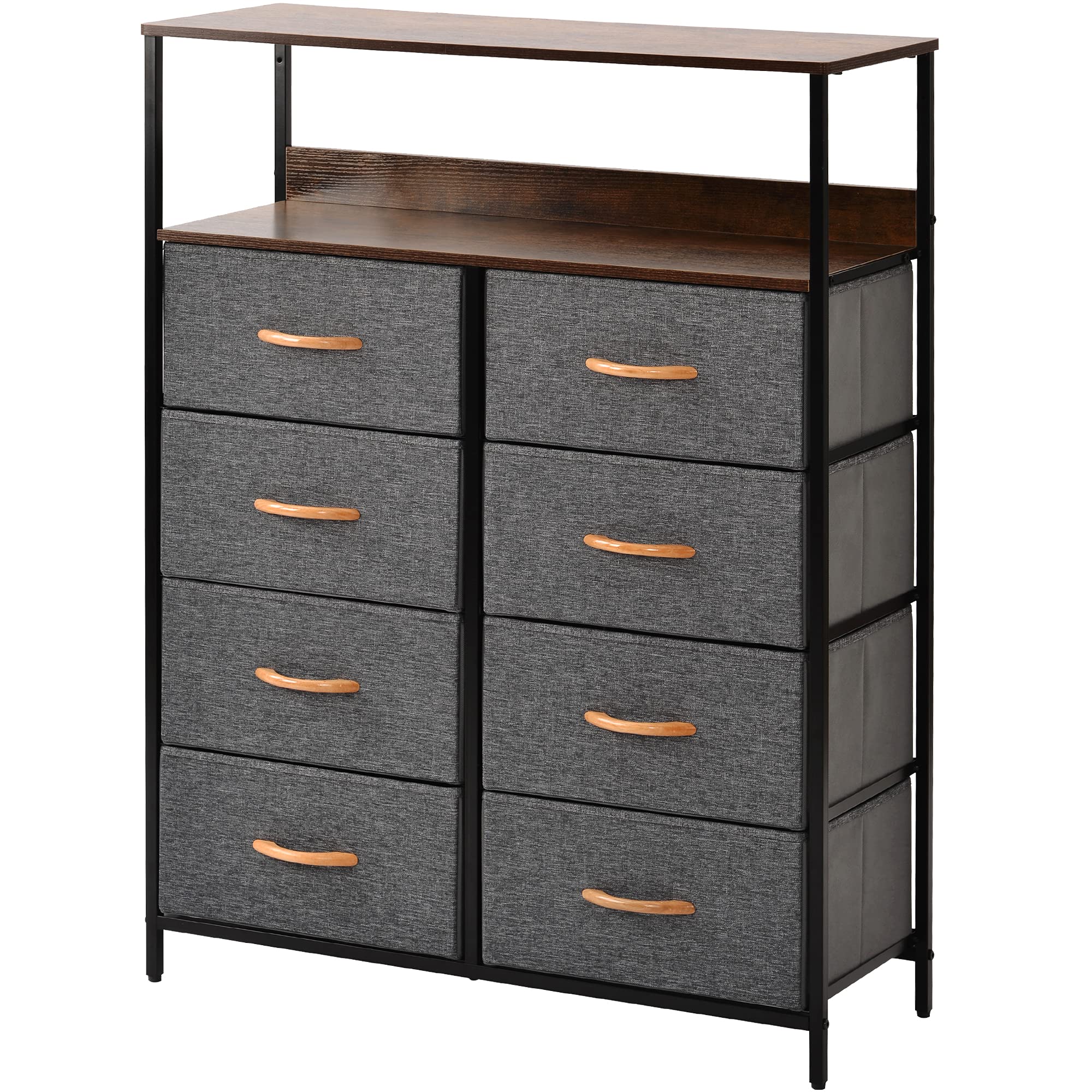 Buy Chest of 8 Drawers, Fabric Storage Dresser with Wood Top