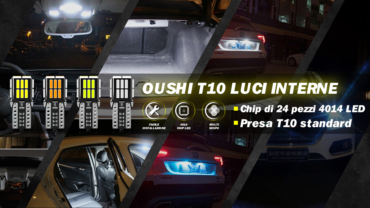 Lampadine LED W5W T10 OUSHI - 10 Pezzi Blu Ghiaccio 12V, Per Luci Auto Interne E Targa - Foto 9