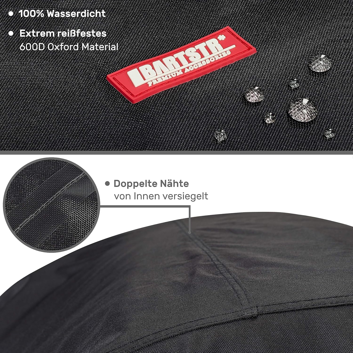 BARTSTR Telo di copertura per barbecue resistente alle intemperie, 76 x 40 x 30 cm, 600D OxfordGrill per serie Q200/Q240/Q100/Q1000, antistrappo e impermeabile, con protezione UV, accessorio per