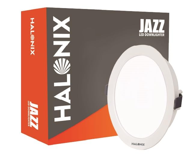 Halonix Jazz 15W Warm White Recessed downlighter | Cutout- 4 inch | Bright Recessed Ceiling Light | Led Downlighter with S...