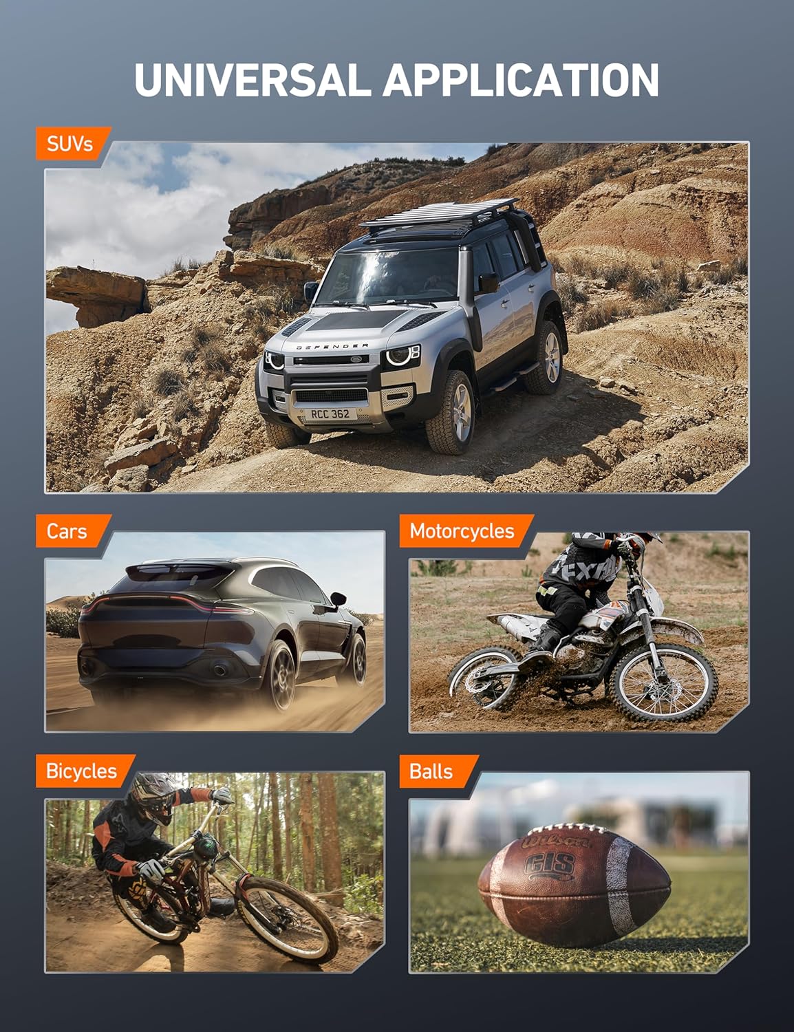 AstroAI TC4 Portable Air Compressor Tire Inflator, 470W 18V Cordless Air Pump for Truck Tires with 4000mAh Battery, 150PSI Heavy Duty Air Compressor with Digital Display for Car, RVs, SUV Gift Red - Image 7