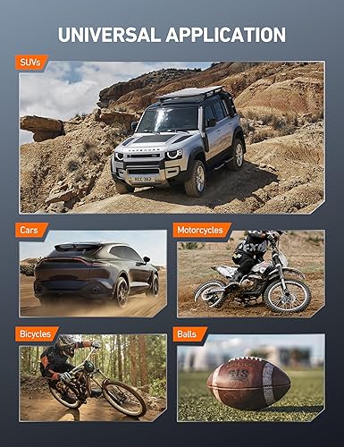 Miniatura 7 de AstroAI TC4 - Inflador de neumáticos con compresor de aire portátil, bomba de aire inalámbrica de 470 W 18 V para neumáticos de camión con batería