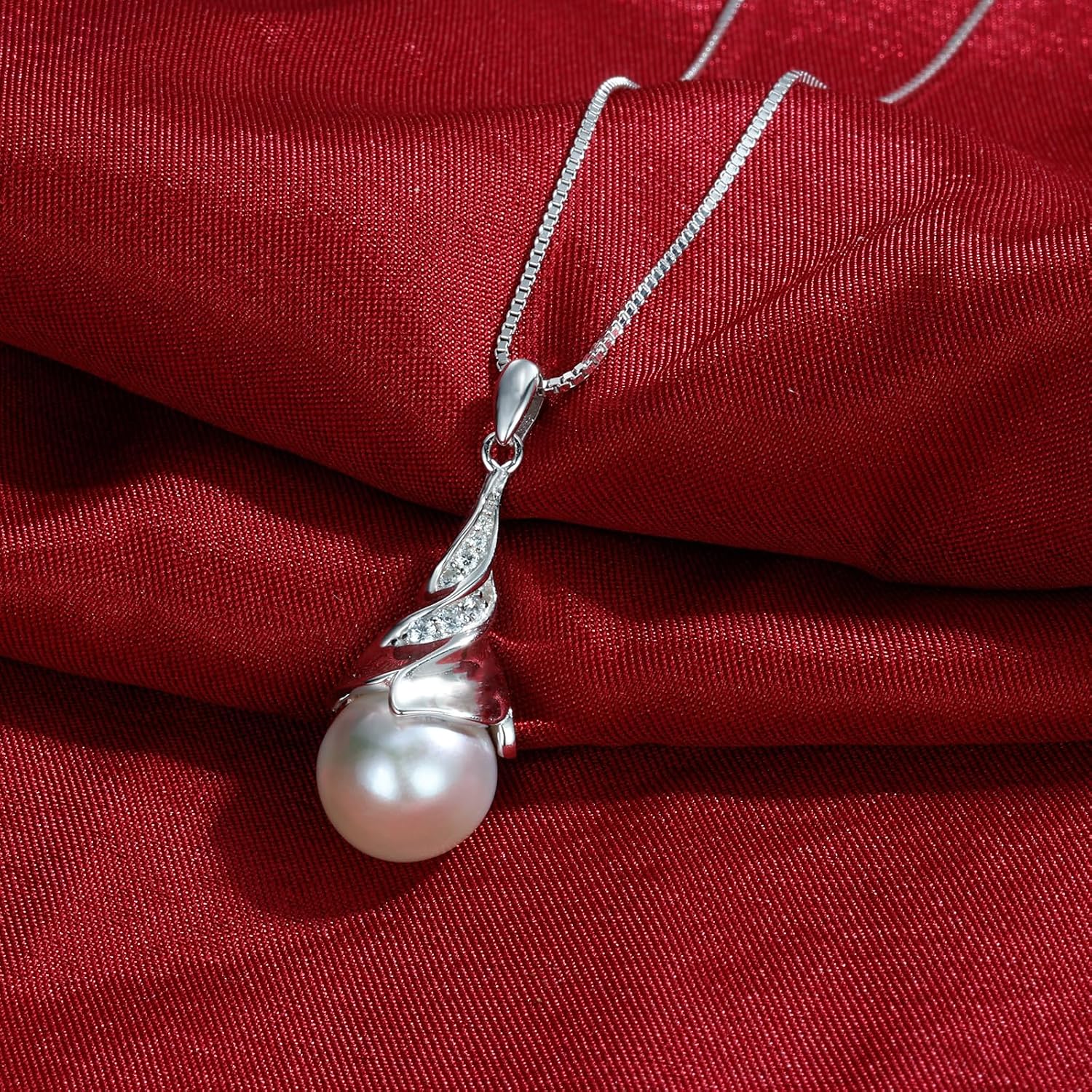 NONNYL Pearl Necklaces, Mothers Day Gifts for Mom Women Wife， Fine Jewelry for Women wife gifts Christmas day gifts, Valentines Day gifts for her, gifts Anniversary Birthday day Gifts