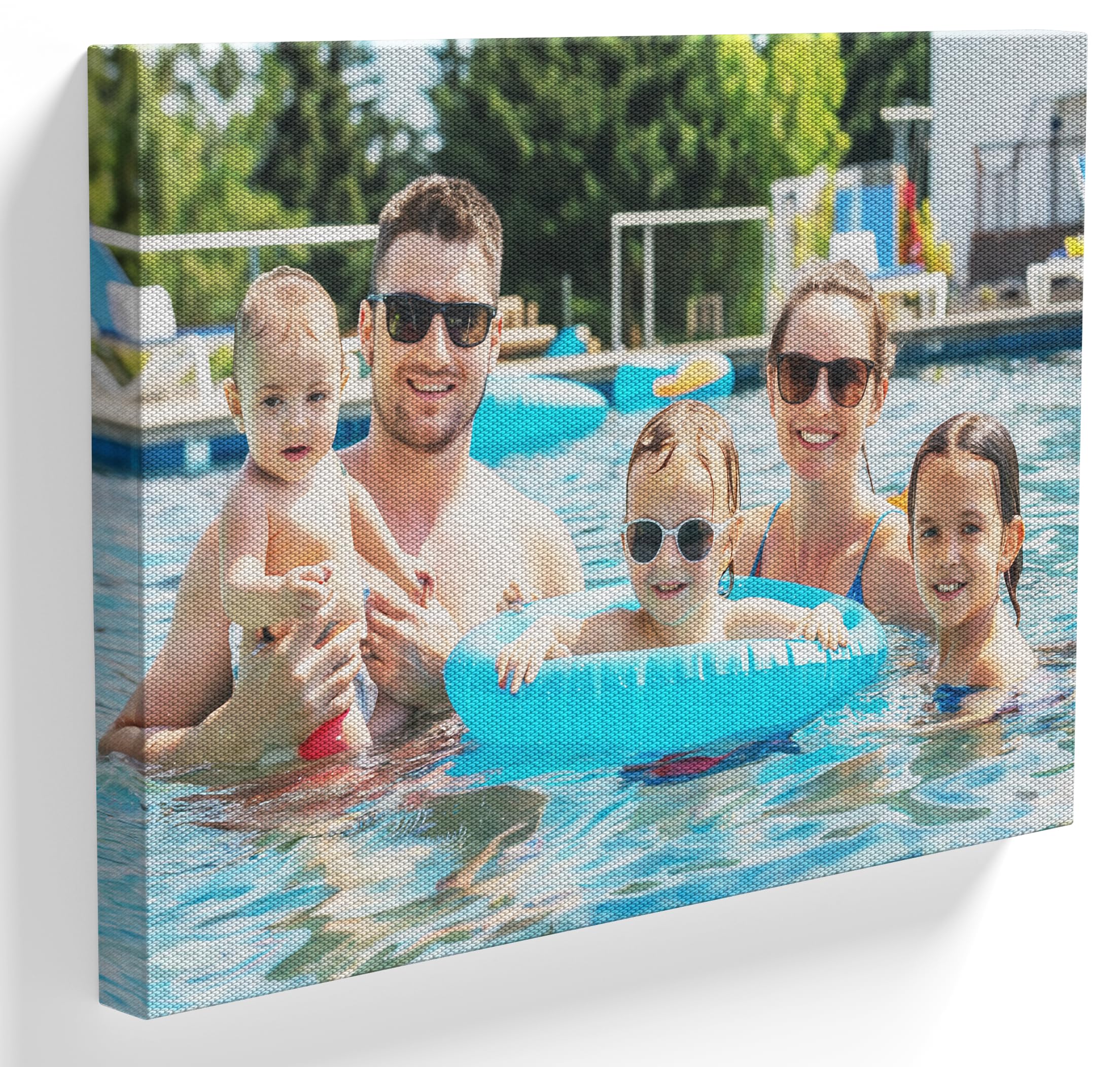 Hippowarehouse Personalised Photo Canvas Prints Wall Art Family Portrait Wedding Anniversary Collage Memories Keepsake Family Pets 61cmx41cm 24''x16''