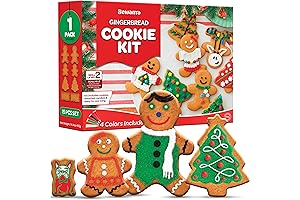 Christmas Cookie Decorating Kit with 8 Cookies