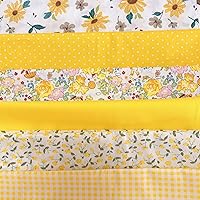 Vista 18 de 7 piezas de tela de algodón floral de 20.0 x 20.0 pulgadas, suministros para hacer máscaras, acolchado, retazos, tela de retazos, paquetes