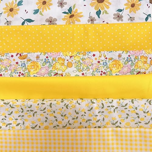 Miniatura 41 de 7 piezas de tela de algodón, suministros para bricolaje, retazos de tela, paquetes de cuartos de tela, retazos para acolchado y cojines