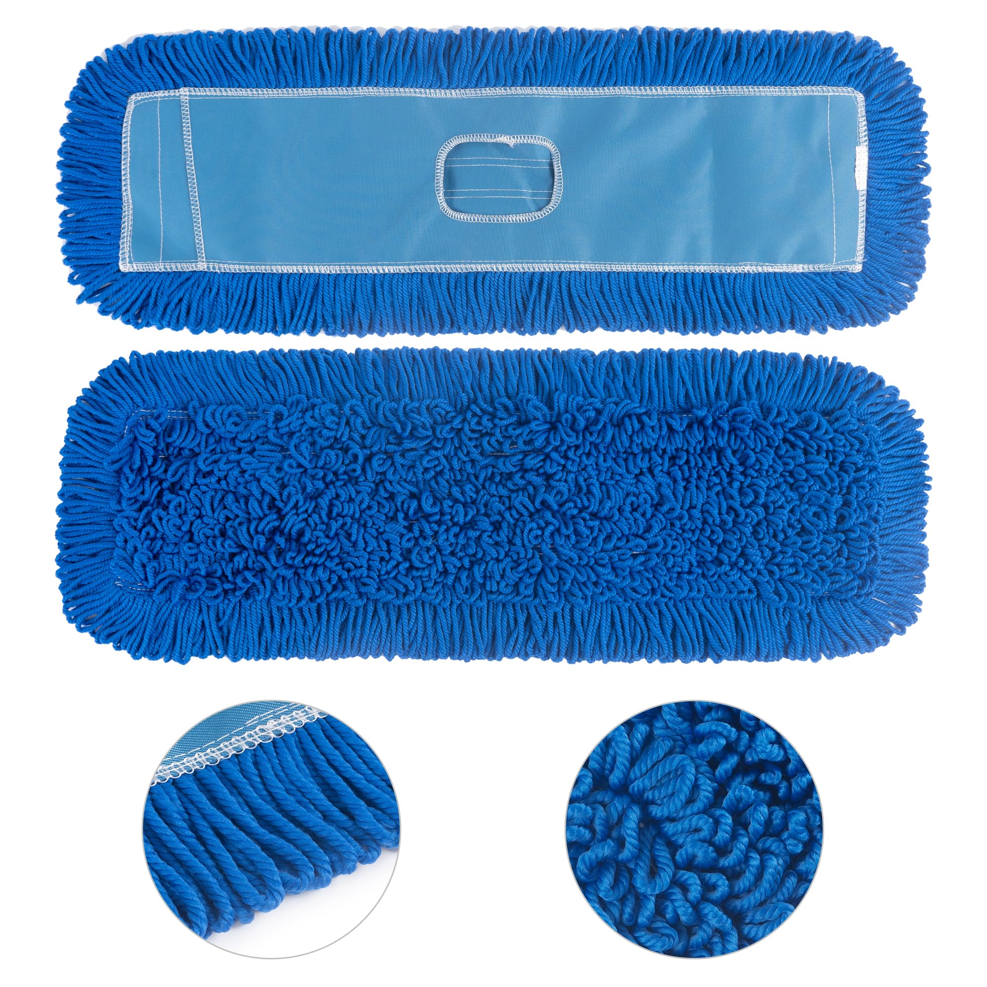 Matthew 36'' Microfiber Loop Dust Mop Washable Commercial&Residential Heavy Duty Mop Head Replacement Premium Absorbent Industrial Dust Mop Refill Pads for Hardwood, Office,Garage and Hotel -1Pack