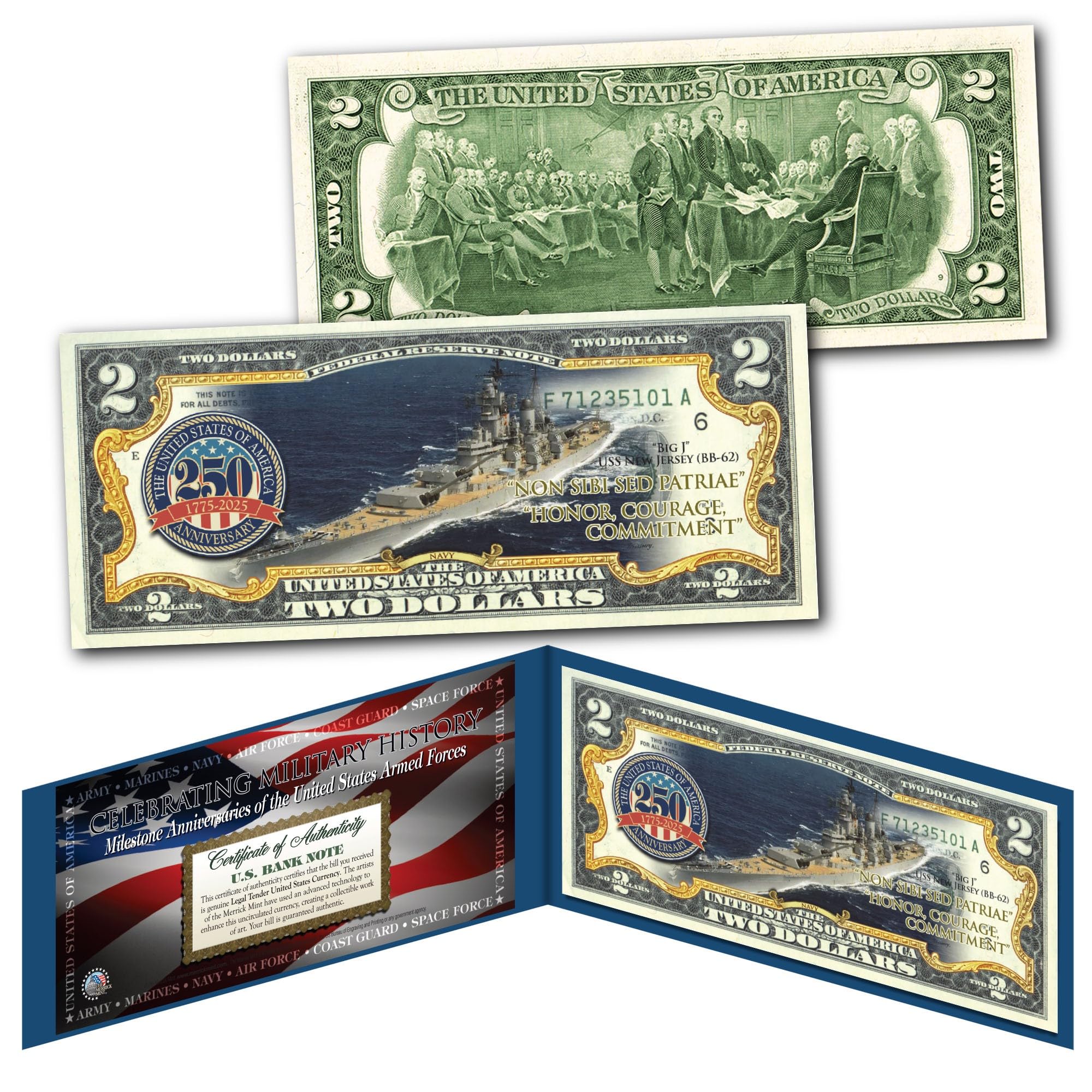 Amazon.com: Merrick Mint Navy 250th Anniversary Milestones of The